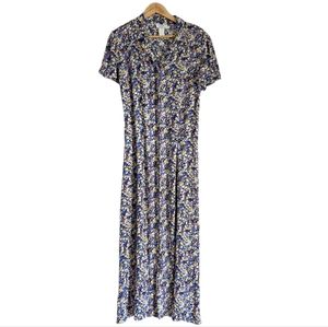 VTG 90's CDC Floral Sundress Tie Back Maxi Dress Size 12